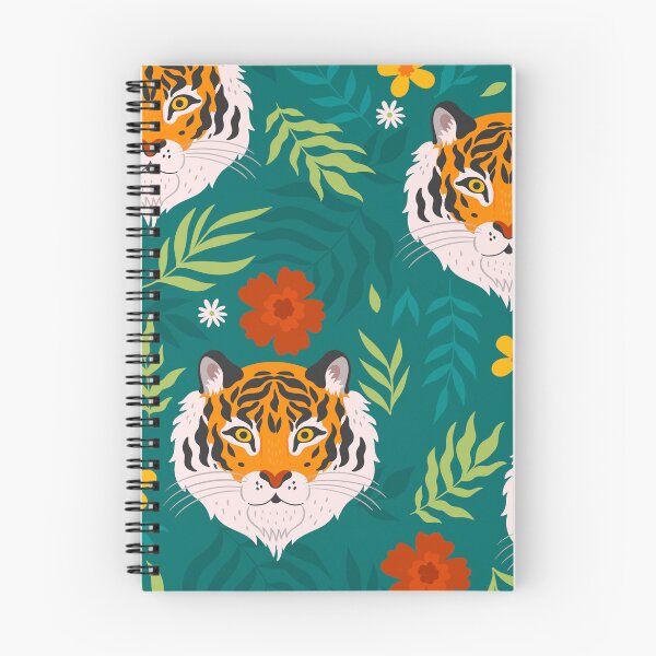 Item preview, Tropical seamless pattern with tigers and leaves  designed and sold by VirginiaCarro.