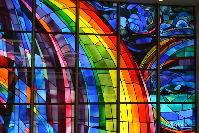 “Rainbow stained glass- panel two” by lizdomett | Redbubble