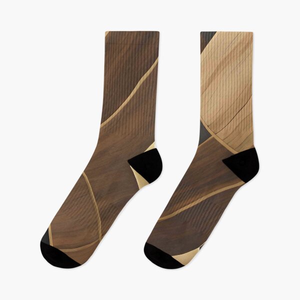 Item preview, Aesthetic geometric wood and gold designed and sold by Gus Wolvius.