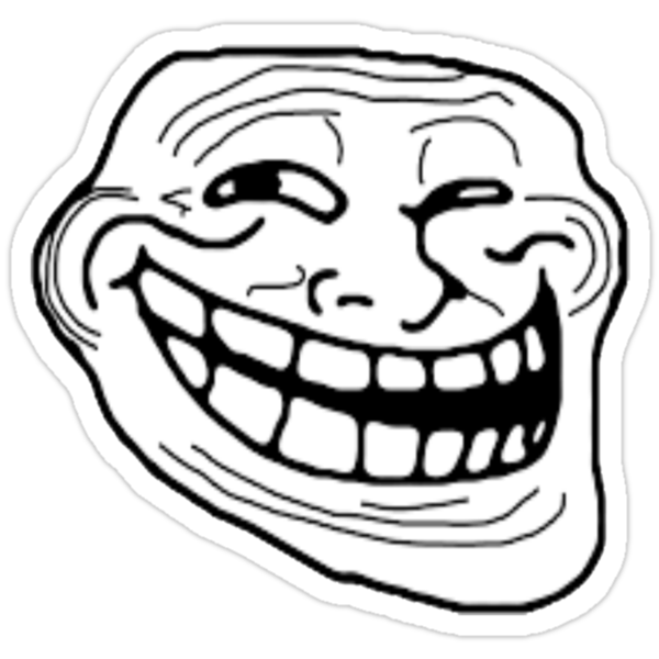 copy and paste text art troll face