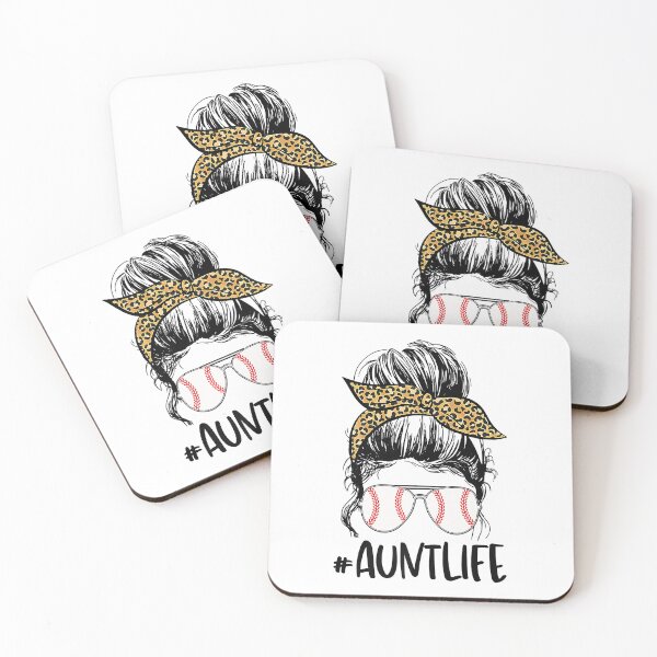 Artikelvorschau, Baseball Tante Life Messy Bun Muttertag entworfen und verkauft von Helbon-art.