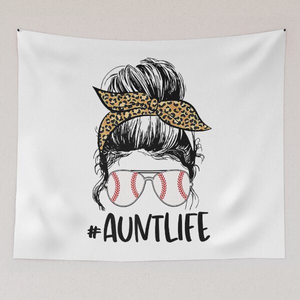 Artikelvorschau, Baseball Tante Life Messy Bun Muttertag entworfen und verkauft von Helbon-art.