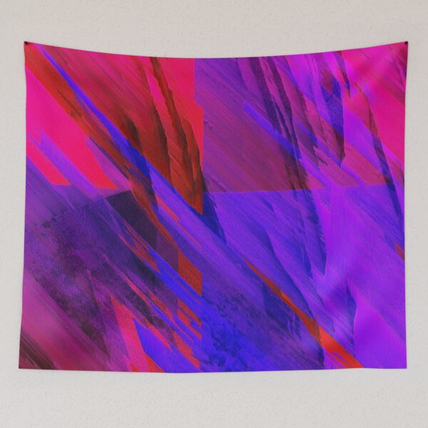 Item preview, Retro Wave Dark Data Glitch Storm - Glitch Art Print designed and sold by burning.