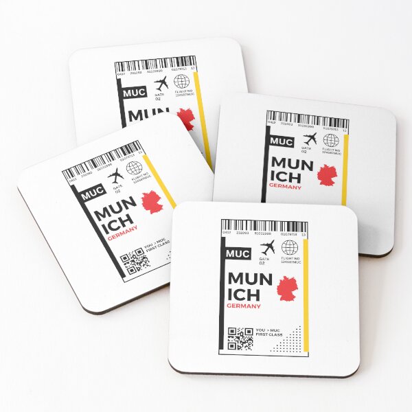 Item preview, Munich Flight Ticket Boarding Pass Travel designed and sold by Supra Designs.