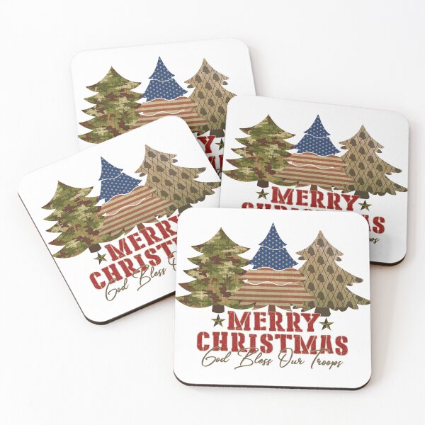 Item preview, Merry Christmas God Bless the Troops designed and sold by OrnamentallyYou.