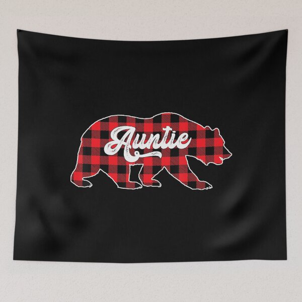 Item preview, Red Plaid Auntie Bear Matching Family Christmas Eve Buffalo designed and sold by IsraelCastro.