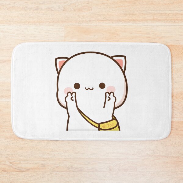 Item preview, Cute peach cat say hi designed and sold by JoanNolan.