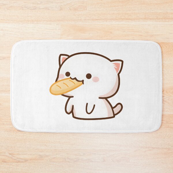 Item preview, Mochi peach cat with bread designed and sold by JoanNolan.