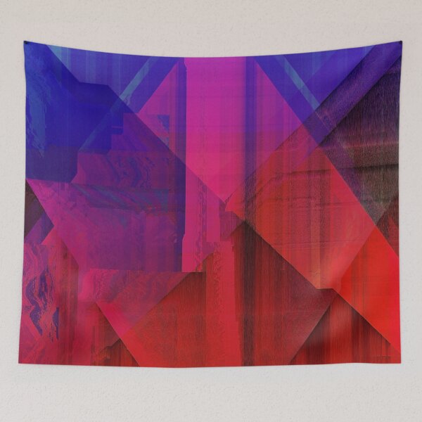 Item preview, Retro Wave Glitch Blast Corrupt Data - Glitch Art Print designed and sold by burning.