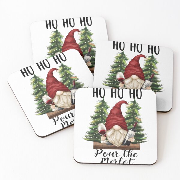 Item preview, Ho Ho Ho Pass the Merlot Wine Gnome Version 1 designed and sold by OrnamentallyYou.