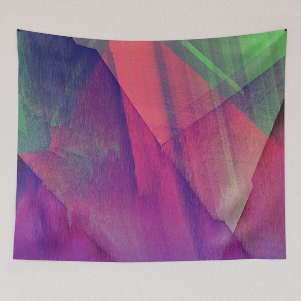 Item preview, Retro Wave Glitch Art Data Storm - Glitch Art Print designed and sold by burning.
