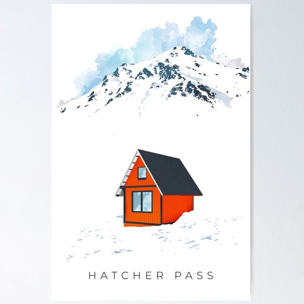 Item preview, Hatcher Pass Red Cabin. Alaska (Minimalist) designed and sold by Rapaz Designs.