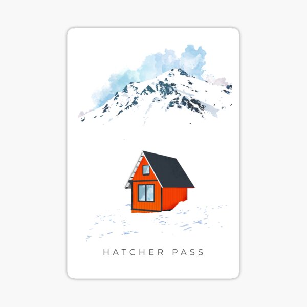 Item preview, Hatcher Pass Red Cabin. Alaska (Minimalist) designed and sold by Rapaz Designs.