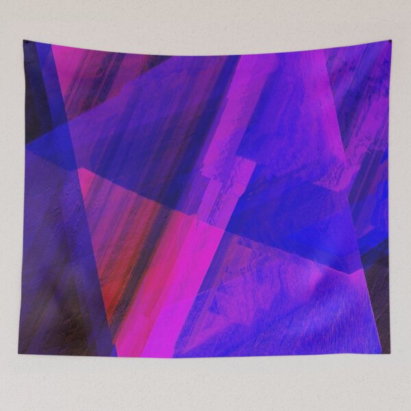 Item preview, Retro Wave Glitch Blast Data Storm - Glitch Art Print designed and sold by burning.