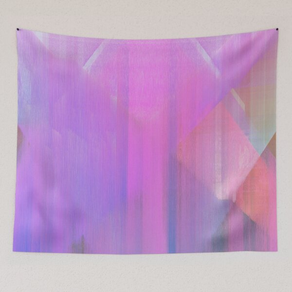 Item preview, Retro Wave Glitch Storm Data Blast - Glitch Art Print designed and sold by burning.