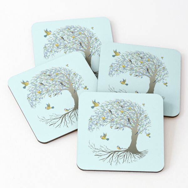 Item preview, Tree of life bluetit birds in it designed and sold by Bwiselizzy.