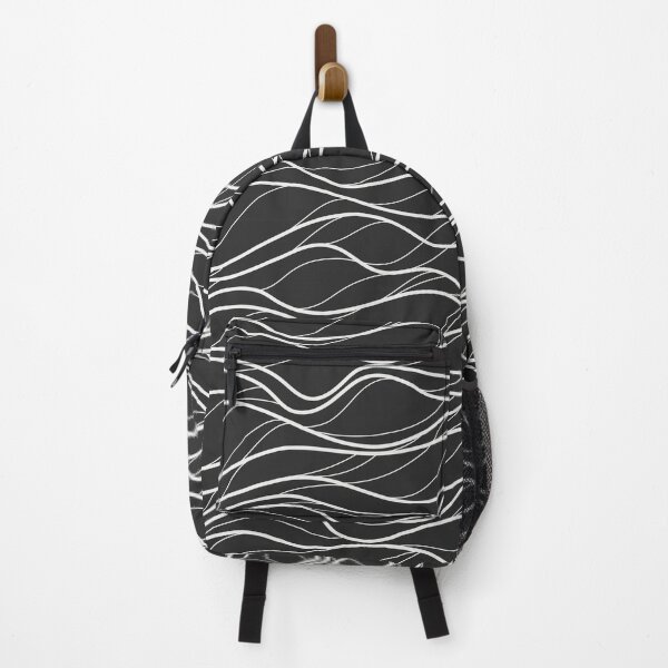 Item preview, Black And White Abstract Doodle Sea Waves Pattern designed and sold by MakeitMelo.