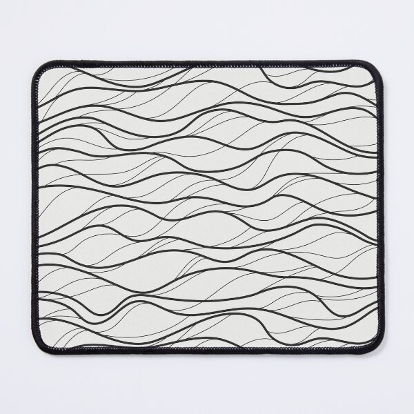 Item preview, Black And White Abstract Doodle Sea Waves Pattern designed and sold by MakeitMelo.