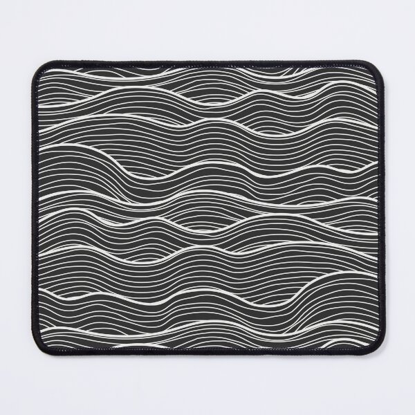 Item preview, Black And White Abstract Doodle Sea Waves Pattern designed and sold by MakeitMelo.
