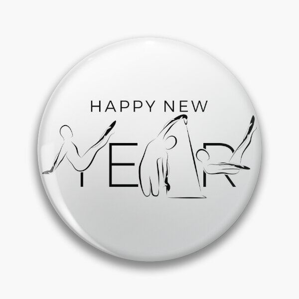 Item preview, Happy New Year with Pilates poses  designed and sold by sashica.