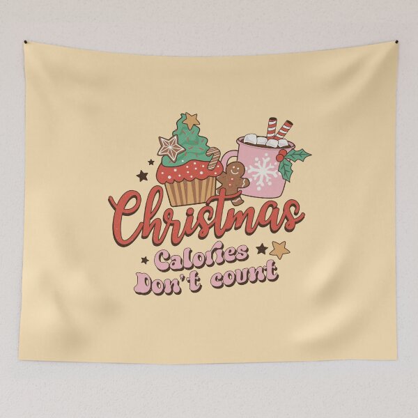 Item preview, Christmas Calories Dont Count - Funny Retro Christmas Food Lover Gift Idea designed and sold by fooderiffic.