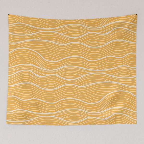 Item preview, Colorful Abstract Doodle Sea Waves Pattern designed and sold by MakeitMelo.