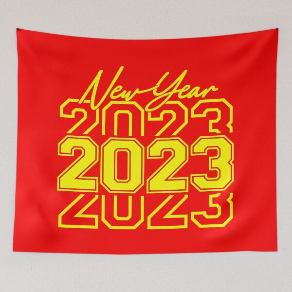 Item preview, Happy New Year 2023 (Yellow) designed and sold by Summer-Winter.