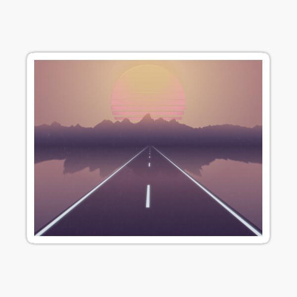 Outrun the Sun - RetroWave Sticker