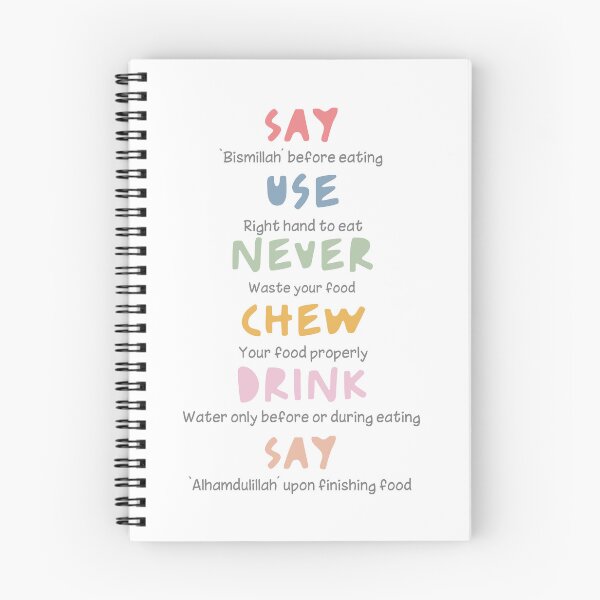 Item preview, Muslim Etiquette of Eating and Drinking | Islamic Food Rules for Children | Kids Manners Room Decor designed and sold by Pink Pastel Studio.