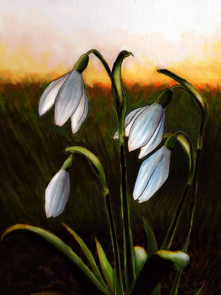 Thumbnail 4 of 4, iPhone Case, Snowdrop designed and sold by BlueLinnet.