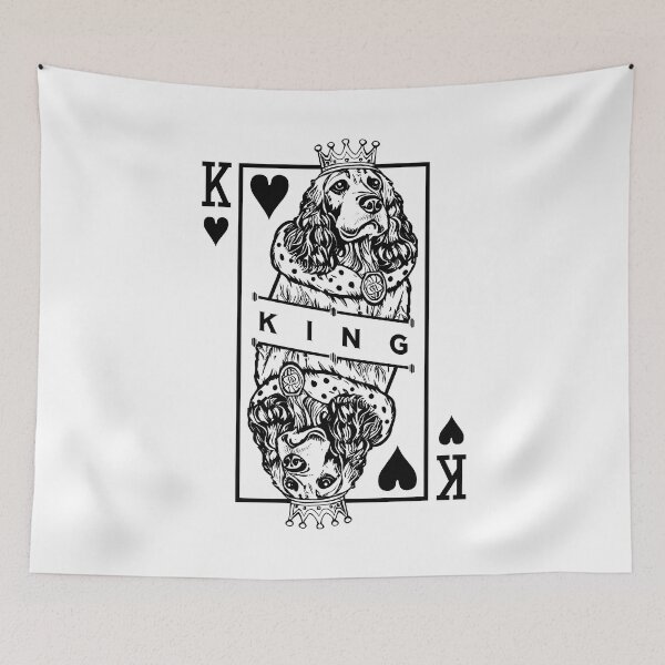 Item preview, Cocker Spaniel King Of Hearts Cute Dog Playing Card Pop Art designed and sold by GrandeDuc.