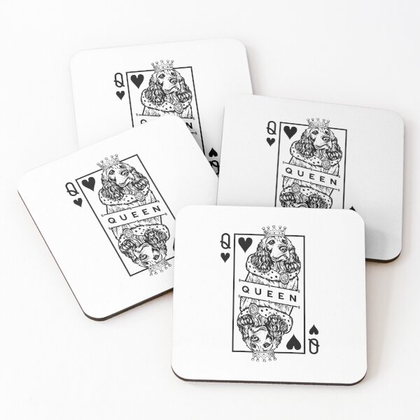 Item preview, Cocker Spaniel Queen Of Hearts Cute Dog Playing Card Pop Art designed and sold by GrandeDuc.
