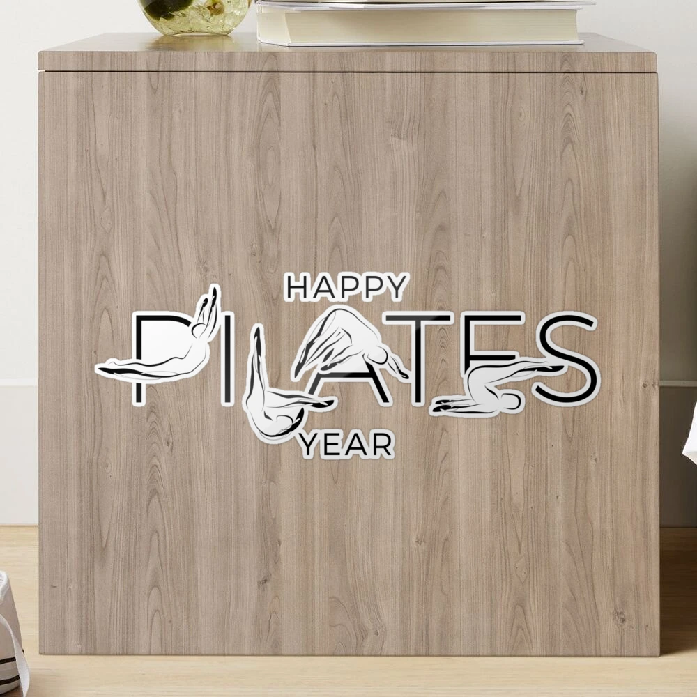 Happy Pilates Year with Pilates poses  Sticker for Sale by