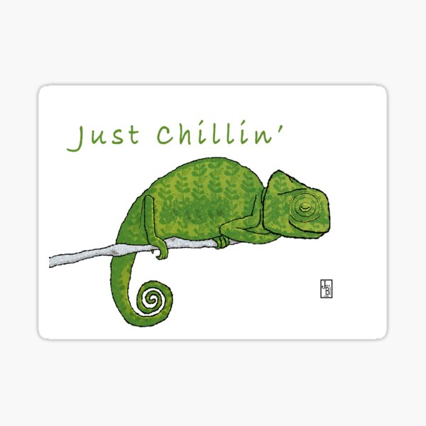 Just Chillin' like a Chameleon Sticker