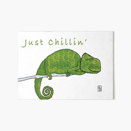 Just Chillin' like a Chameleon Art Board Print