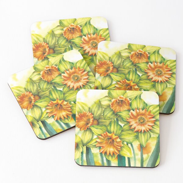 Item preview, daffodils watercolor painting designed and sold by Heezel.