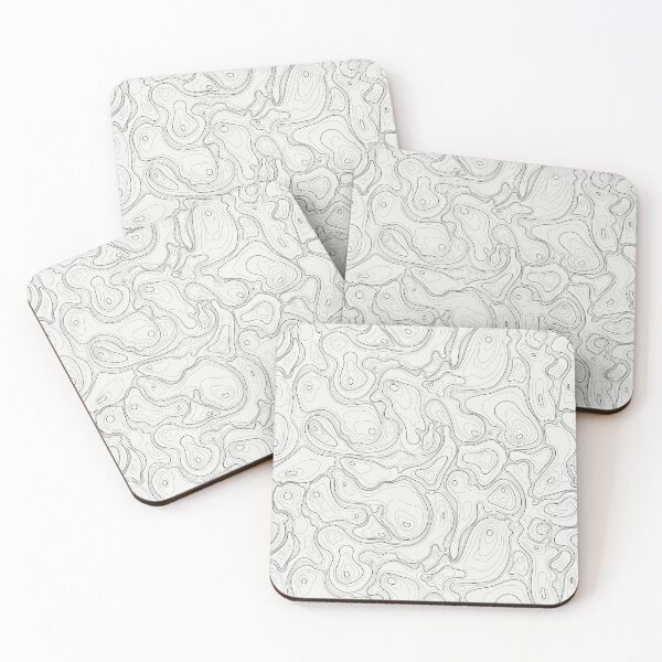 Item preview, Black And White Topographic Pattern designed and sold by MakeitMelo.
