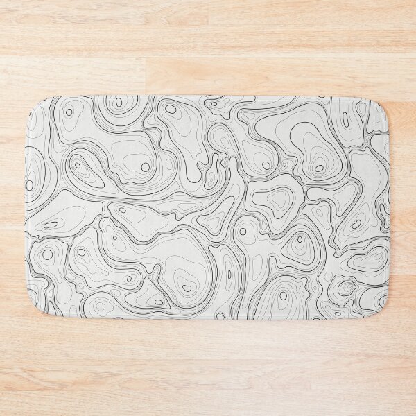 Item preview, Black And White Topographic Pattern designed and sold by MakeitMelo.