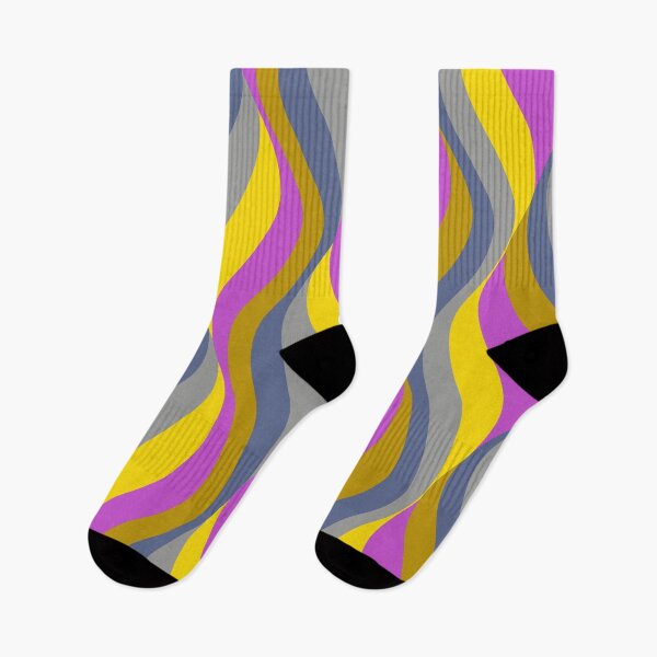 Item preview, Líneas de patrón con ondas diseño rayas verticales amarillo, gris, azul, rosa, beige designed and sold by Graphic-Color.