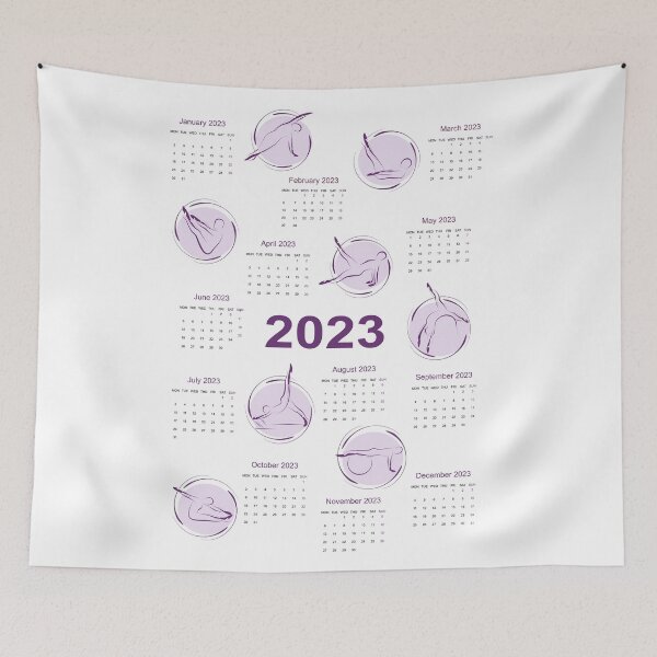 Item preview, Pilates calendar 2023 designed and sold by sashica.