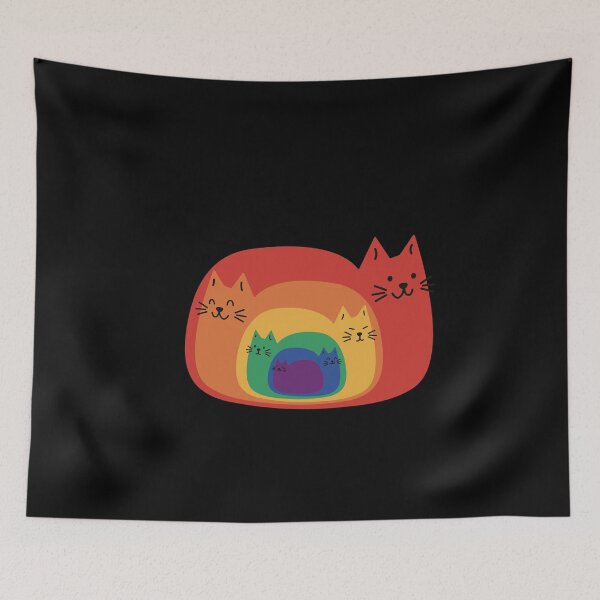 Aperçu de l'œuvre Couleurs de l'arc-en-ciel des chats créée et vendue par DerSenat.