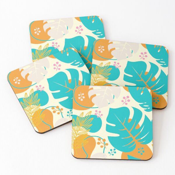 Item preview, Tropical Cartoon Leaves And Floral Pattern designed and sold by MakeitMelo.