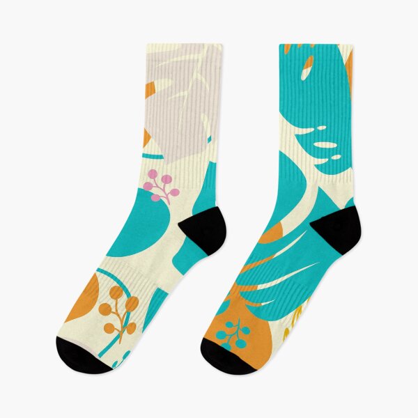Item preview, Tropical Cartoon Leaves And Floral Pattern designed and sold by MakeitMelo.