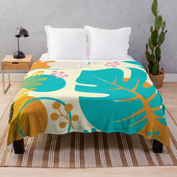 Item preview, Tropical Cartoon Leaves And Floral Pattern designed and sold by MakeitMelo.