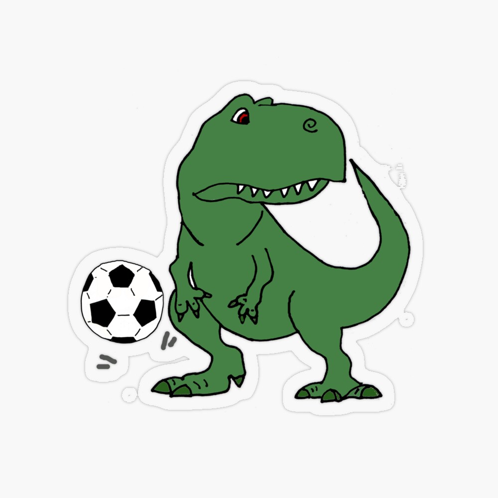 Bola De Futebol Engraçado humor de desenho animado de T rex dinoss
