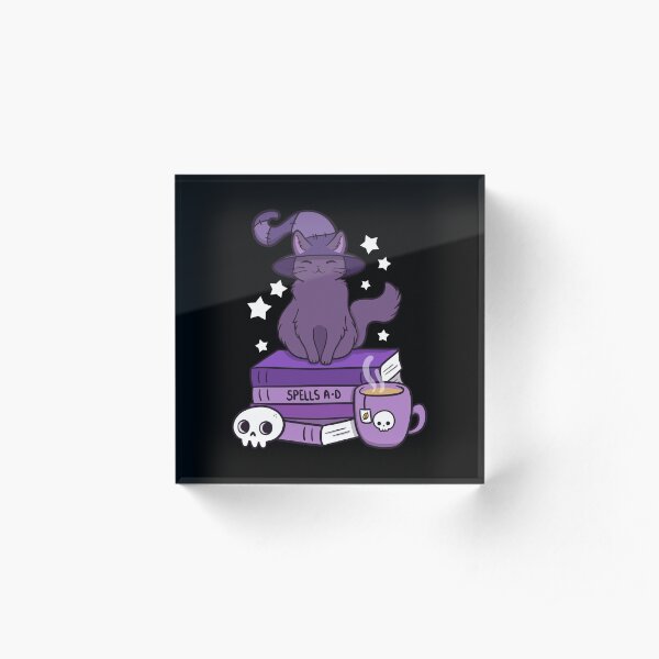 Feline Familiar 02 // Black Acrylic Block