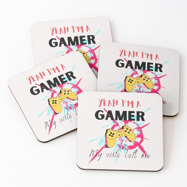 Item preview, Yeah I'm a gamer my wife left me  designed and sold by ColourTrials.