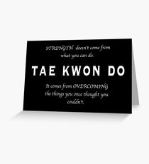 Tarjeta de felicitación Cita Inspirada de Tae Kwon Do
