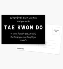 Tae Kwon Do Inspirational Quote Postcards