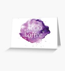 Accio Coffee Greeting Card
